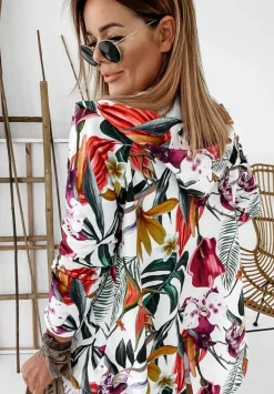 Asymetryczna Bluza Leeds Jungle Biala