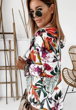 Asymetryczna Bluza Leeds Jungle Biala