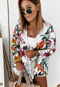 Asymetryczna Bluza Leeds Jungle Biala