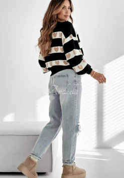 Azurowy Sweter W Serca I Heart This Czarny