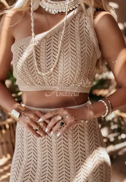 Azurowy Top Endless Summer Bezowy