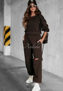 Bluza Dresowa Jump Into Fall Czekoladowa