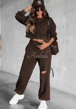 Bluza Dresowa Jump Into Fall Czekoladowa