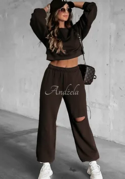 Bluza Dresowa Jump Into Fall Czekoladowa