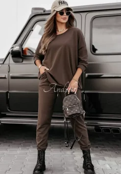 Bluza Oversize Power Flex Czekoladowa