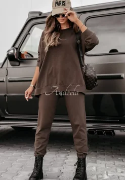 Bluza Oversize Power Flex Czekoladowa