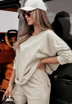 Bluza Oversize Power Flex Bezowa