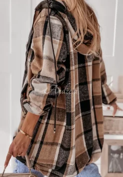 Bluza Oversize W Krate Z Kapturem Peabody Camelowa
