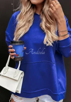 Bluza Oversize Z Kapturem Limitless Kobaltowa