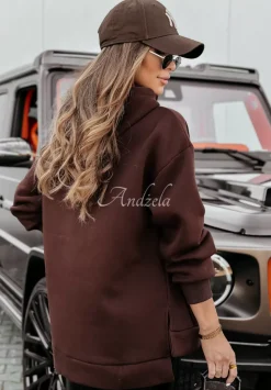 Bluza Z Kapturem Chicago Lady Czekoladowa