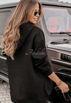 Bluza Z Kapturem Chicago Lady Czarna