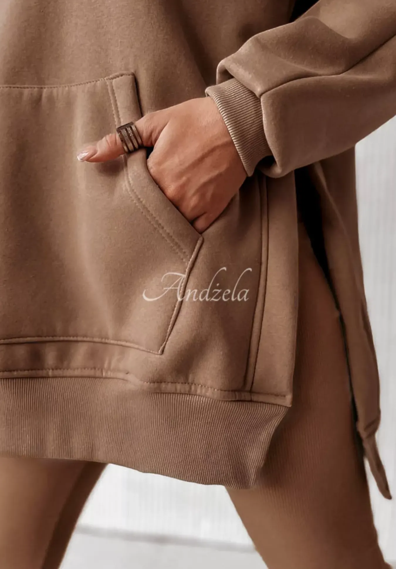 Bluza Z Kieszenia I Kapturem Siempre Camelowa