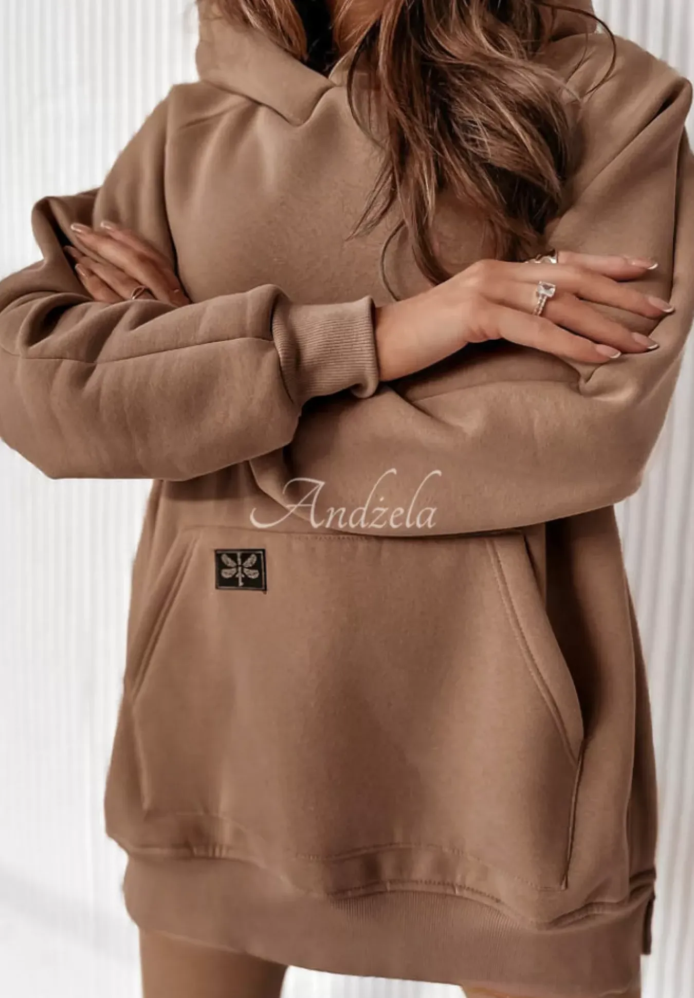 Bluza Z Kieszenia I Kapturem Siempre Camelowa