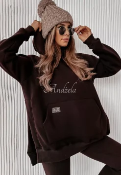 Bluza Z Kieszenia I Kapturem Siempre Czekoladowa