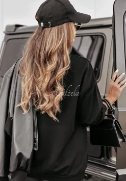 Bluza Z Nadrukiem Sequin Zebra Czarna