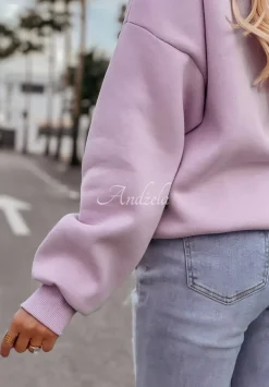 Bluza Z Napisem Amour Liliowa