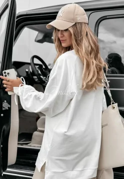 Bluza Ze Sciagaczami Good Mood Ecru