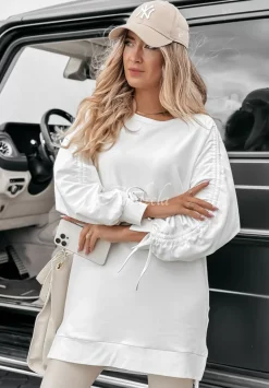 Bluza Ze Sciagaczami Good Mood Ecru