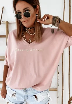 Bluzka Oversize Chasing Dreams Pudrowy Roz