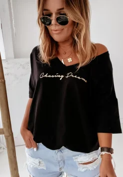 Bluzka Oversize Chasing Dreams Czarna