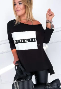 Bluzka Oversize Lamu Czarna