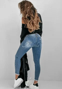 Bluzka Oversize Z Dekoltem The Base Czarna