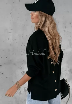 Bluzka Z Dekoltem Make It Simple Czarna