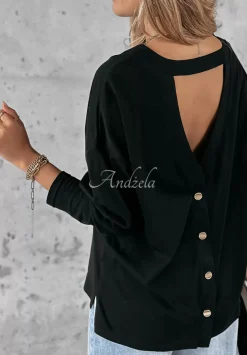 Bluzka Z Dekoltem Make It Simple Czarna