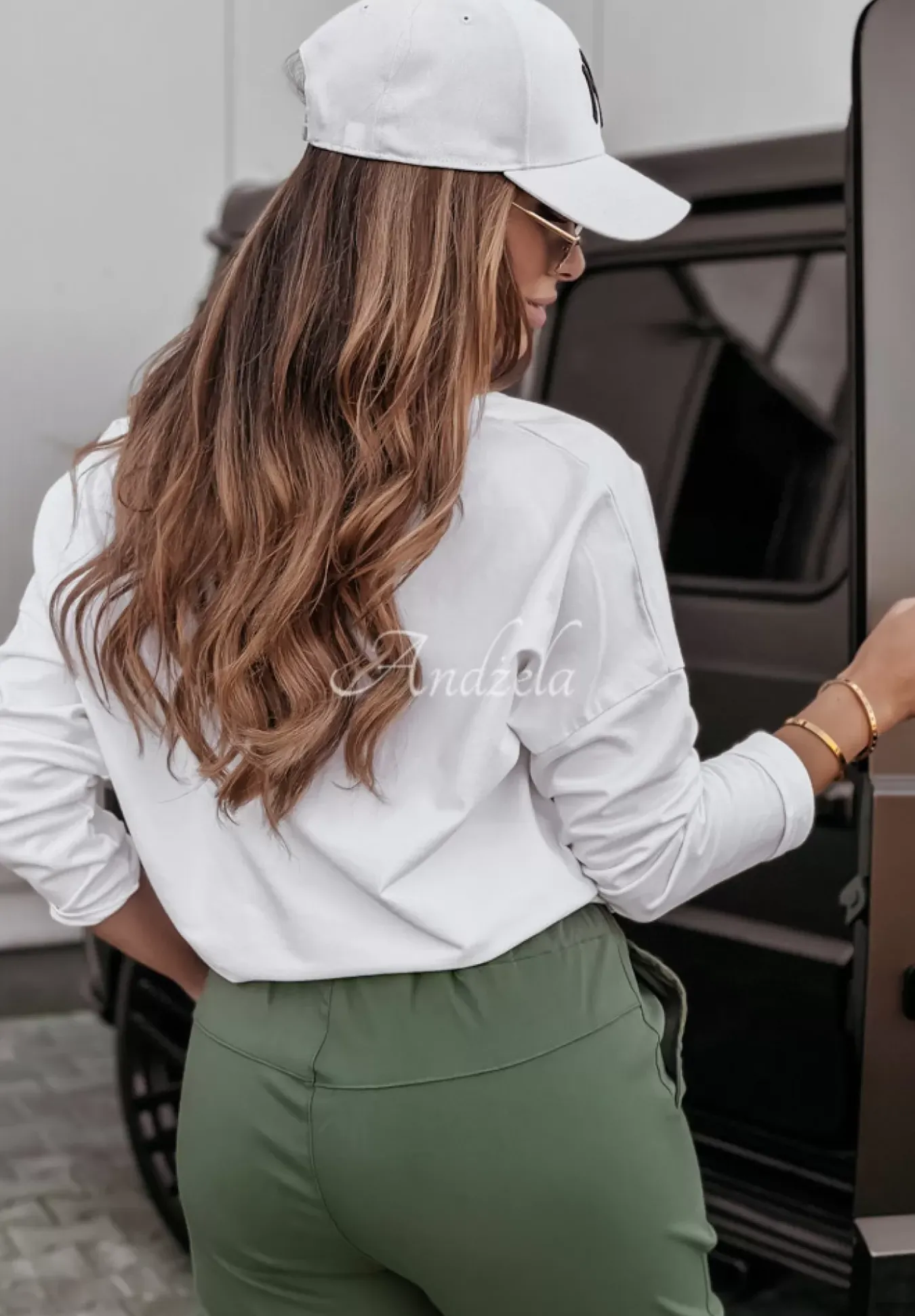Bluzka Z Nadrukiem California Los Angeles Ecru