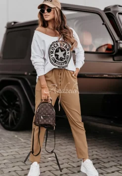 Bluzka Z Nadrukiem Rock Star Biala