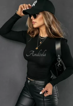 Bluzka Ze Sciagaczami Femme Finesse Czarna