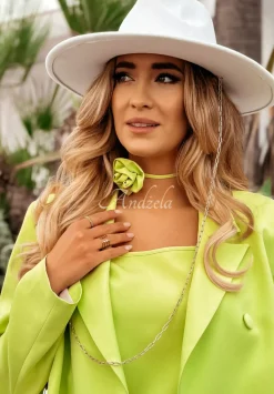 Choker, Bransoletka, Opaska 3In1 Think About Me Limonkowy