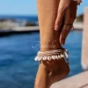 Choker, Bransoletka Z Muszelkami I Koralikami Hand Made Bali Jasnobezowy