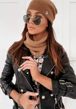 Czapka Alpaka Doria Camelowa