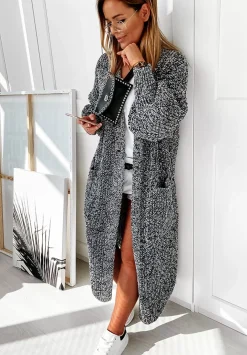 Dlugi Kardigan Oversize Cocomore Fluent Czarny