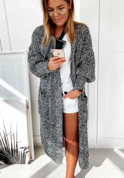 Dlugi Kardigan Oversize Cocomore Fluent Czarny