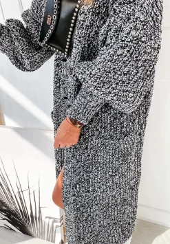 Dlugi Kardigan Oversize Cocomore Fluent Czarny