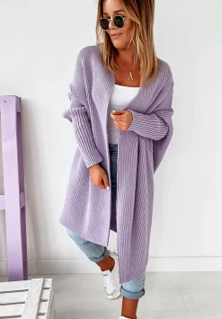 Dlugi Kardigan Oversize Sephia Fioletowy