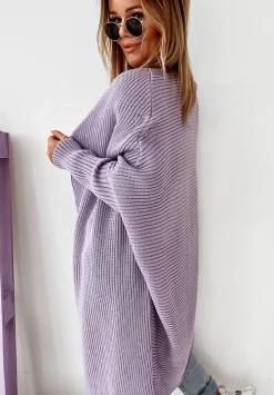 Dlugi Kardigan Oversize Sephia Fioletowy
