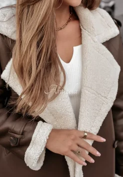 Dlugi Plaszcz Kozuch Hot Chocolate Weather Czekoladowy