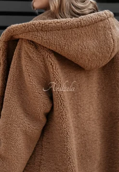 Dlugi Plaszcz Kozuch Winter Months Camelowy
