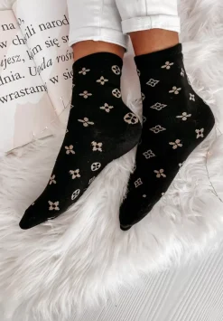 Dlugie Skarpetki Lv Seam Czarne