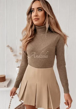 Dopasowany Sweter Z Golfem Solange Mokka