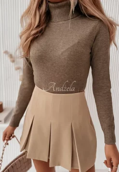 Dopasowany Sweter Z Golfem Solange Mokka