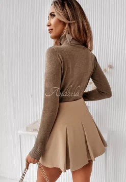 Dopasowany Sweter Z Golfem Solange Mokka