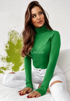 Dopasowany Sweter Z Golfem Solange Zielony
