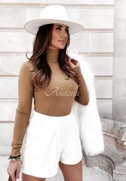 Dopasowany Sweter Z Golfem Solange Camelowy