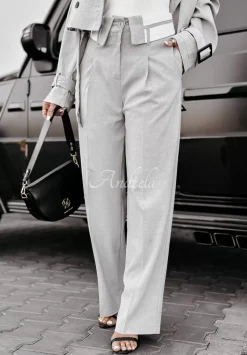 Eleganckie Spodnie Elite Elegance Jasnoszare