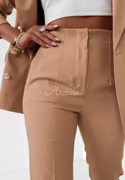 Eleganckie Spodnie Marshall Camelowe