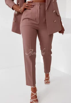 Eleganckie Spodnie Marshall Brudny Roz